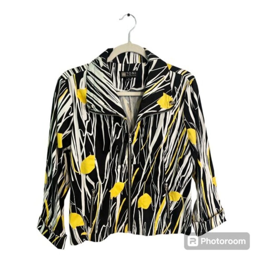 Women's Toni Morgan Floral Full Zip Lightweight Jacket Size Small